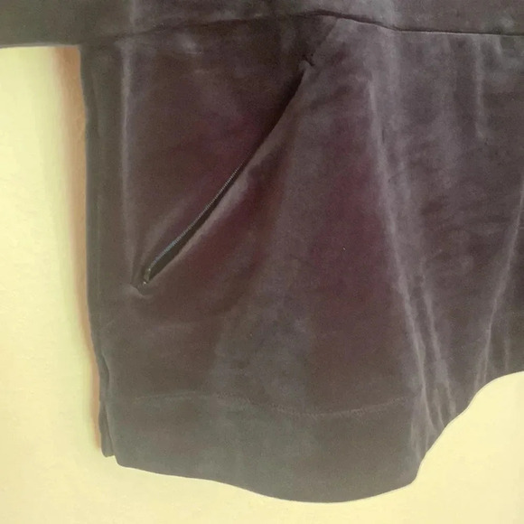 Prana sz L ultra soft velour navy pullover with zip pockets EUC - Picture 3 of 5